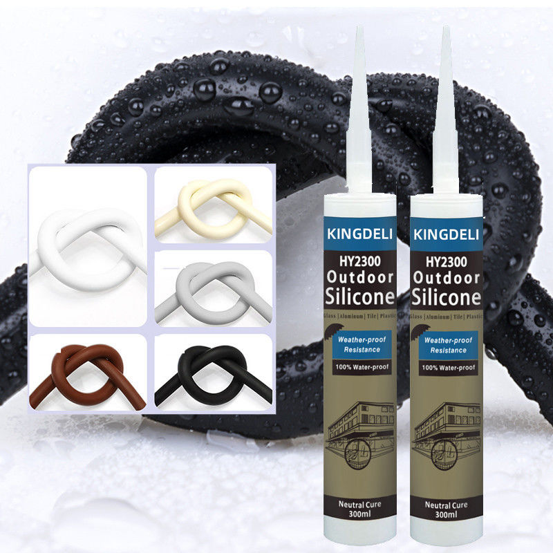 Door Silicone Neutral Glass Glue With Grey Black White Color