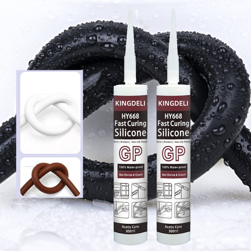 Aquarium Glass Silicone Sealant , Clear Waterproof Silicone Glue With Grey Black Color
