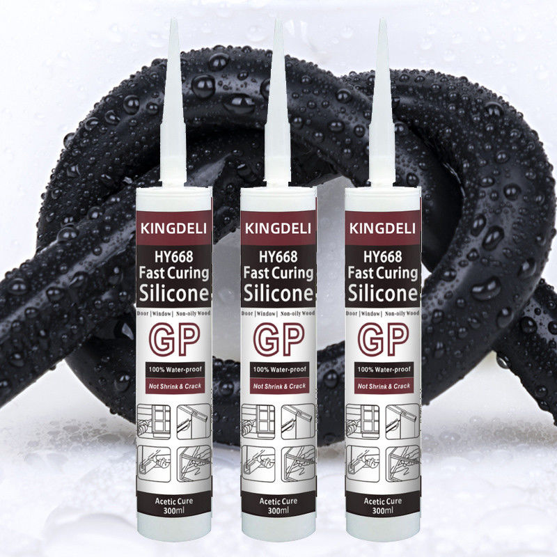 Quick Dry Acetic Silicone Sealant Transparent Color Water Resistant