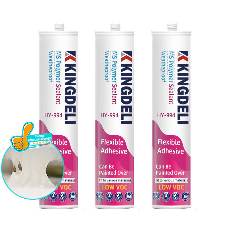 White Color  MS Polymer Based Adhesive Sealant Low Odor Weather Resistant