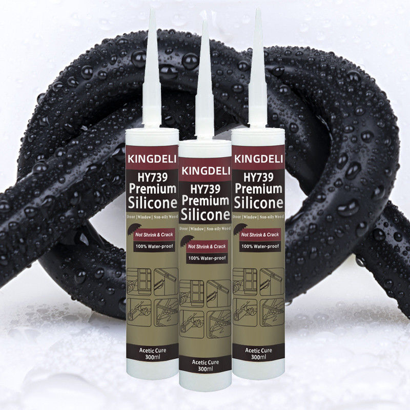 Acetic Construction Silicone Sealant With White Black Transparent Color